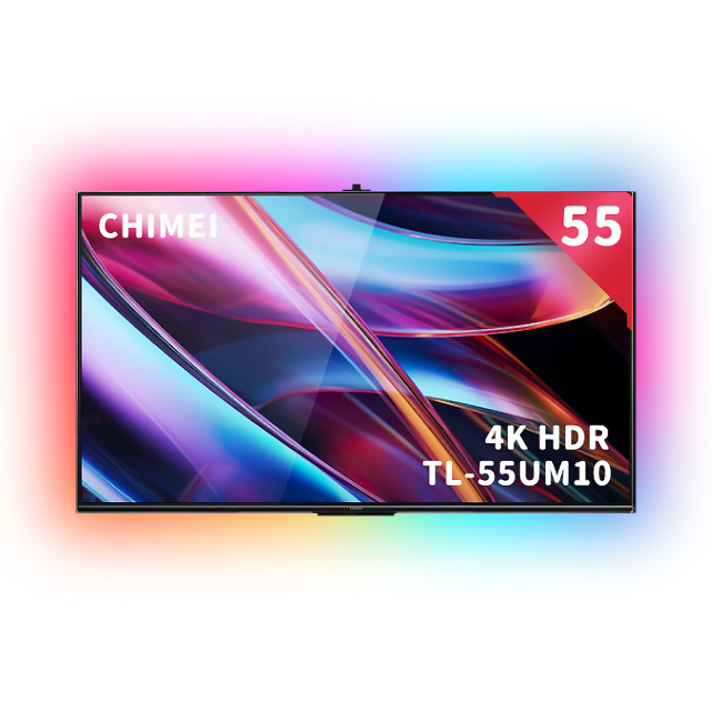 CHIMEI 奇美 55型 4K MiniLED Google TV液晶顯示器 含超薄壁掛架+電視情境燈 (TL-55UM10)