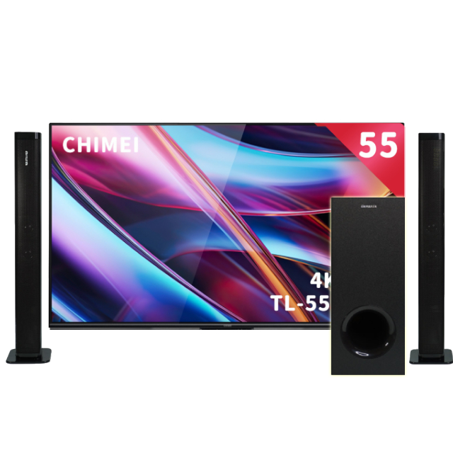 CHIMEI 奇美 55吋 4K Mini LED 144Hz Google TV智慧連網液晶螢幕顯示器 含無線重低音劇院聲霸 TL-55UM10