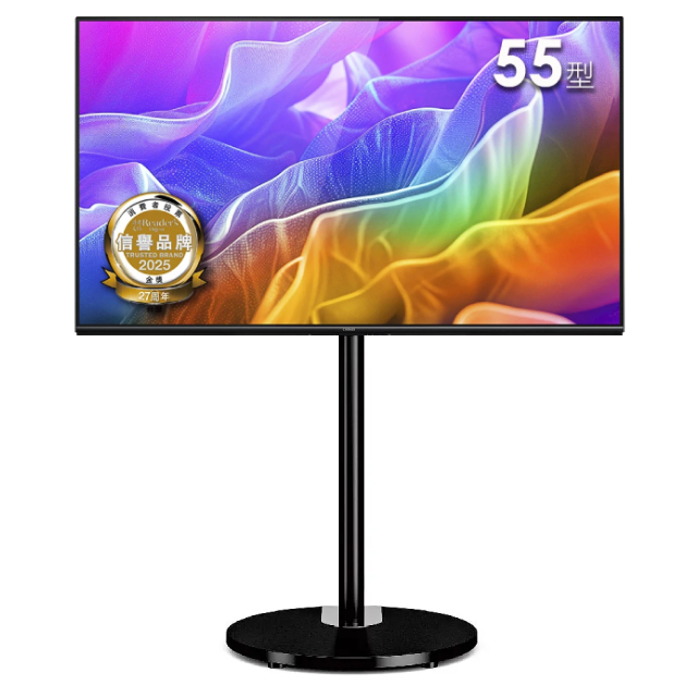 CHIMEI 奇美 55型AI 4K MiniLED 144Hz Google TV液晶顯示器 (TL-55UM20/AI/卡拉OK) 可移動式連網液晶螢幕/閨蜜機