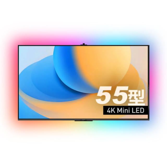 Panasonic 國際牌 55吋4K miniLED連網智慧顯示器 含超薄壁掛架+電視情境燈 (TV-55W95AGT)