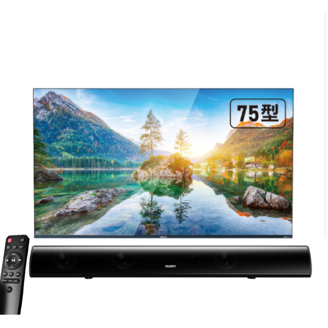 HERAN 禾聯 75型 4K QLED 智慧連網量子液晶電視 含英國MAJORITY Teton劇院聲霸 (HD-75QSF91)