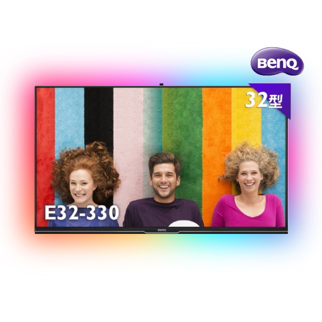 BenQ 明基 32型 Android 11低藍光不閃屏護眼連網液晶顯示器 含超薄壁掛架+電視情境燈 (E32-330)