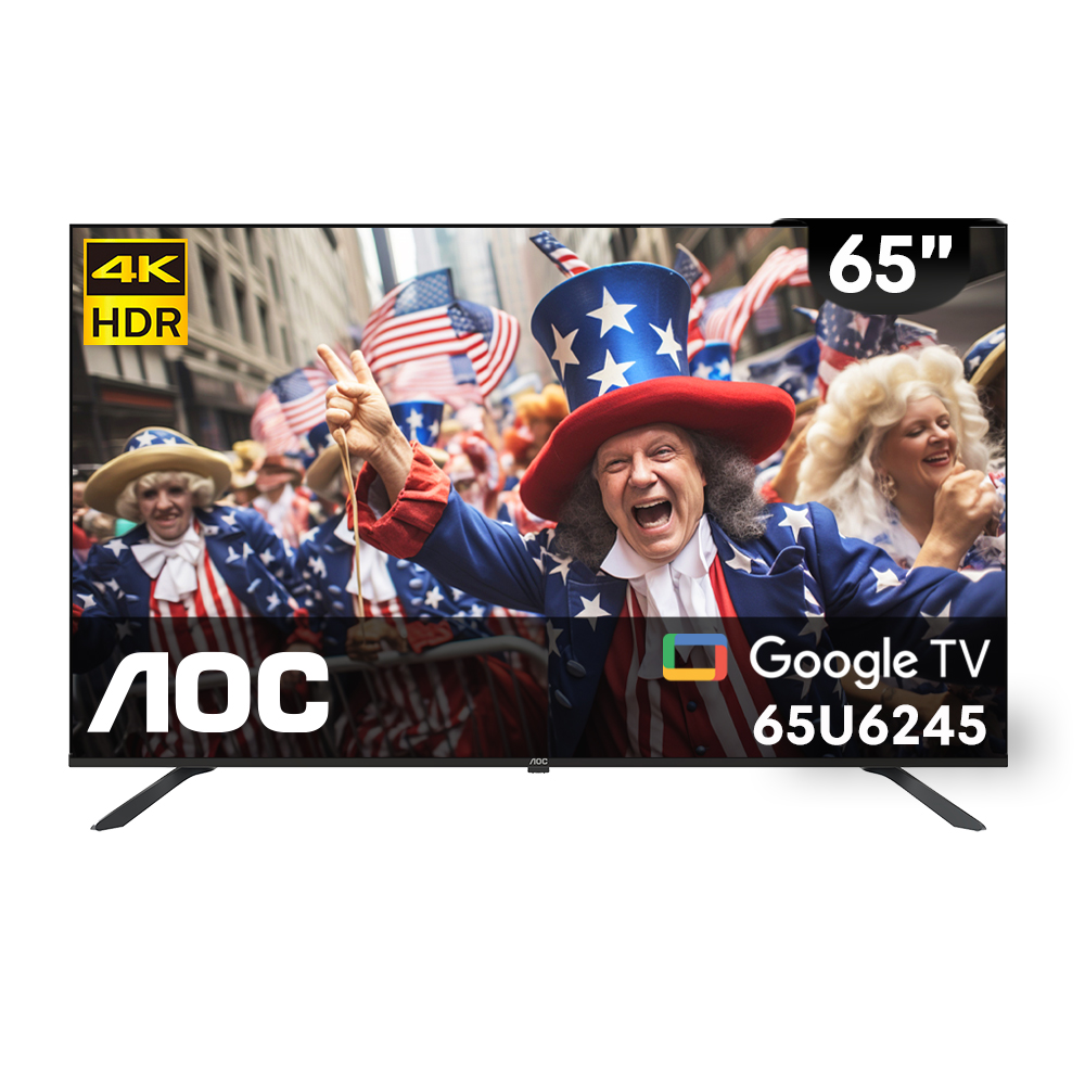 AOC 65型 4K HDR Google TV 智慧顯示器 65U6245