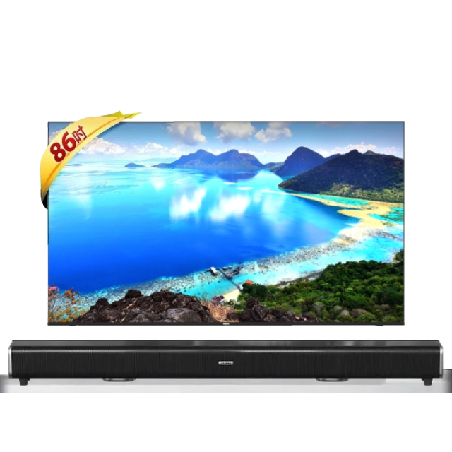Hikers 86吋 4K QLED Google TV 量子點智慧語音極窄邊框顯示器 H86QZ1G+2.2聲道環繞聲霸