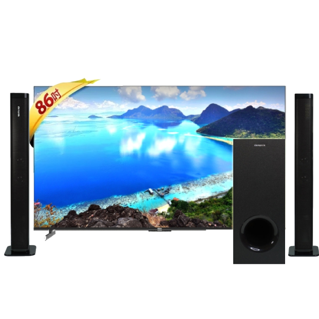 Hikers 86吋 4K QLED Google TV 量子點智慧語音極窄邊框顯示器 含無線重低音劇院聲霸 H86QZ1G