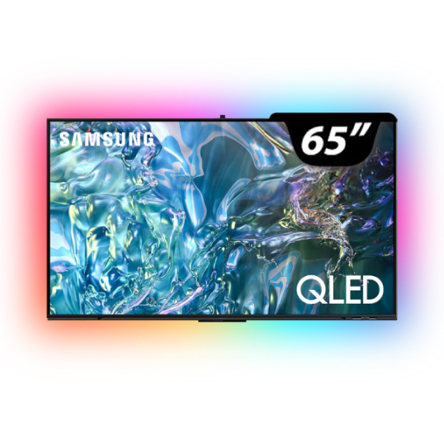 Samsung 三星 65吋 4K QLED智慧連網 液晶顯示器 含超薄壁掛架+電視情境燈 65Q60D (QA65Q60DAXXZW)