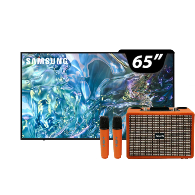 Samsung 三星 65吋4K HDR 10+ Airplay QLED量子智慧連網顯示器 65Q60D 含K歌音響(無線麥克風) (QA65Q60DAXXZW)