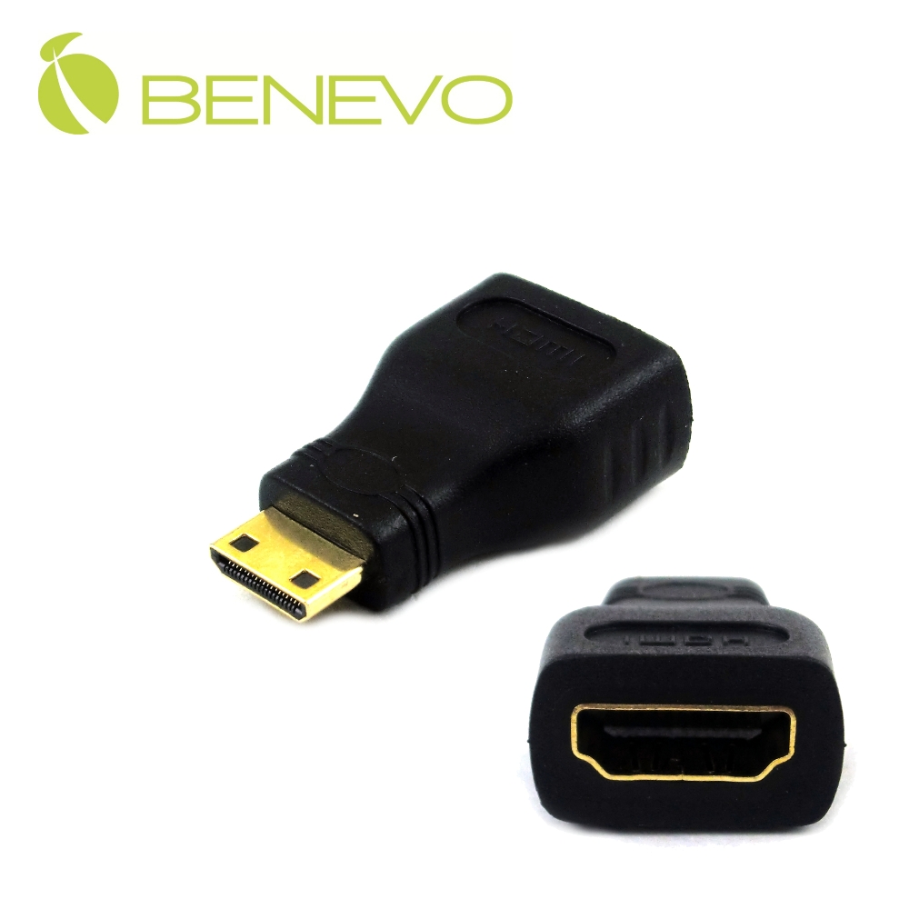 BENEVO 鍍金版Mini HDMI(公) 轉 HDMI (母) 轉接頭