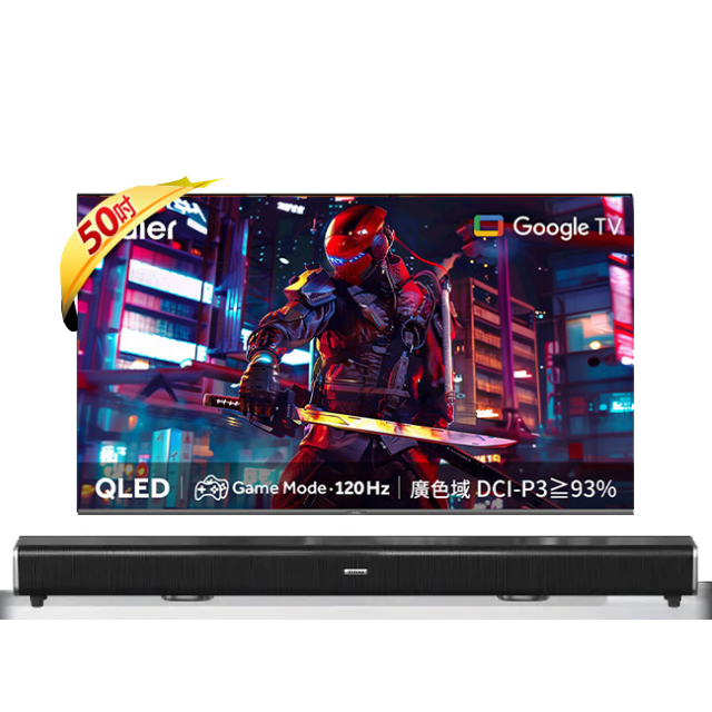 Haier 海爾 50型 4K QLED DLG 120Hz Google TV 量子點智慧聯網顯示器(LE55S80EUX)
