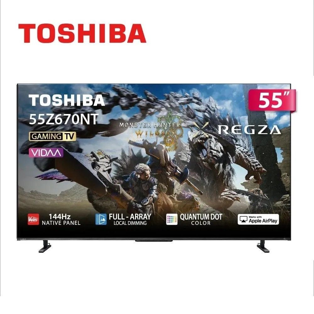 TOSHIBA 東芝 55吋4K QLED連網智慧顯示器55Z670NT