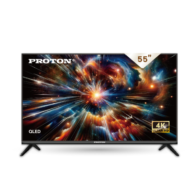 PROTON 普騰 55型 4K QLED Google認證TV 2025 Android 14.0 聯網液晶顯示器 含無線HDMI傳輸器 PGQ-U55BN6