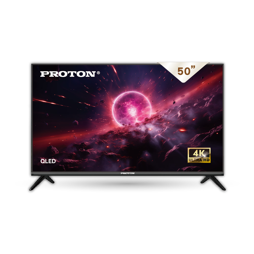 PROTON 普騰 50型 4K QLED Google認證TV 2025 Android 14.0 聯網液晶顯示器 含護眼掛燈 PGQ-U50BN6