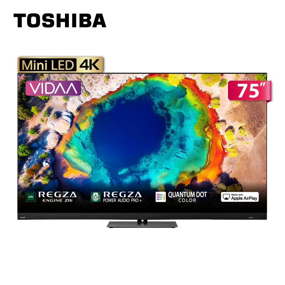 TOSHIBA 東芝 75Z870NP 75吋 144Hz MiniLED 顯示器|含基本安裝