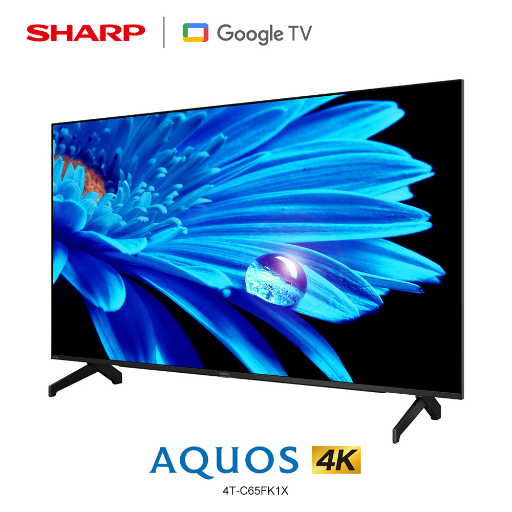  SHARP 夏普 4T-C65FK1X 65吋 4K LED 電視，搭載 Google TV 系統，帶來流暢智慧娛樂體驗。高解析度 4K 畫質，60Hz 螢幕更新率確保清晰動態影像，適閤家庭影音享受。提供 1 年完整保固，品質保證首選。 
