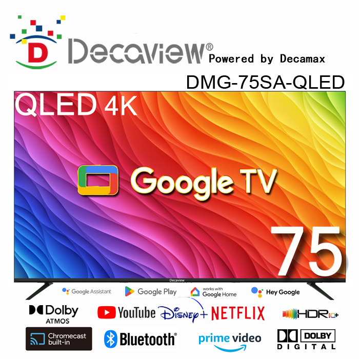 DECAVIEW 75吋 4K 量子點 QLED Google TV 聯網 ( DMG-75SA-QLED )