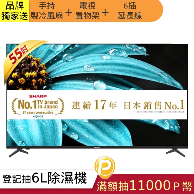 SHARP夏普 55吋 4K UHD Google TV智慧連網液晶顯示器 4T-C55FJ1X