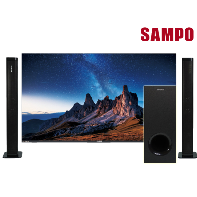 SAMPO 聲寶 65吋4K 120Hz AI新轟天雷GoogleTV連網智慧顯示器 含無線重低音劇院聲霸 (EM-65AI3220)