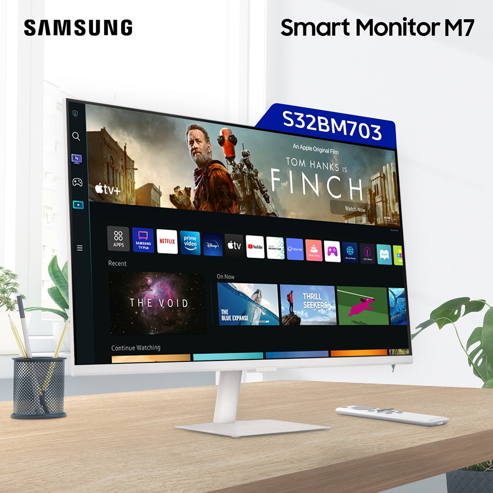 【SAMSUNG】32型 4K UHD智慧聯網螢幕(S32BM703UC)-白