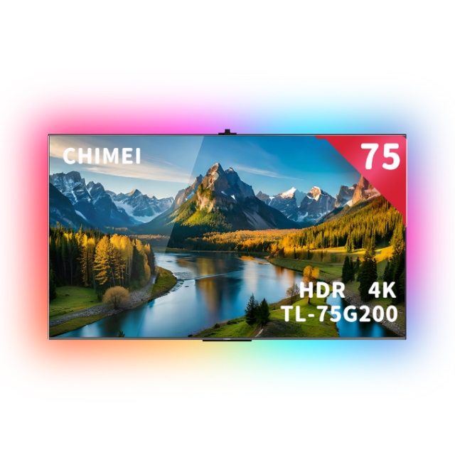 CHIMEI 奇美 75型 4K Google TV液晶顯示器_不含視訊盒(TL-75G200)+沉浸式電視背光燈條