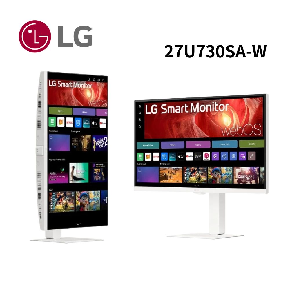 LG 樂金 27U730SA-W 27型 IPS 4K UHD 16:9 60Hz 智慧聯網螢幕(搭載webOS/隨附智慧滑鼠遙控器)