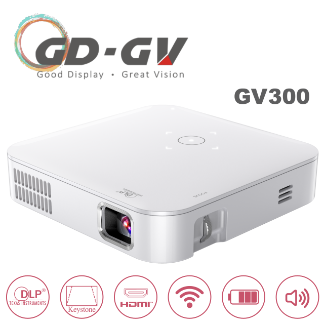 GD · GV 無線微型高亮投影機 GV300(晶漾白)