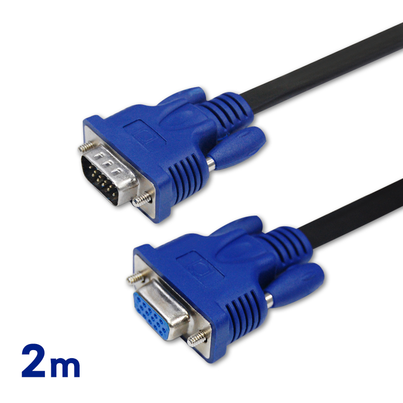 Cable VGA超薄型螢幕連接線 公對母 2M