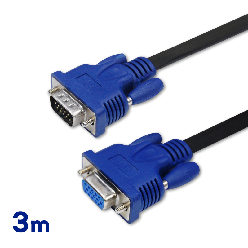 Cable VGA超薄型螢幕連接線 公對母 3M
