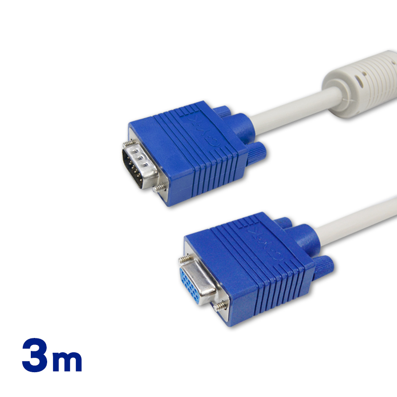 Cable VGA(3+2)顯示器視訊線公-母 3公尺(29HD1515PS03)