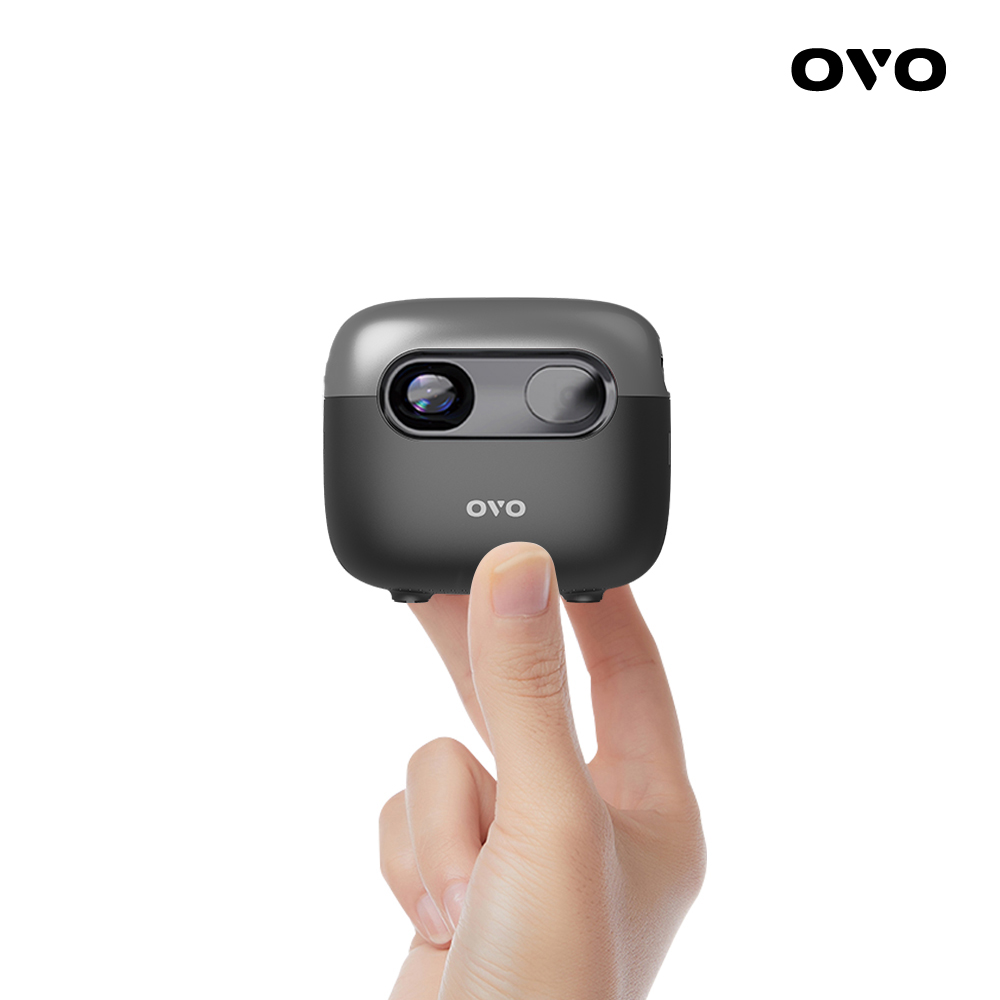 OVO 小蘋果智慧投影機 旗艦版(U1-S 鈦銀黑 內建喇叭 娛樂/露營/戶外)