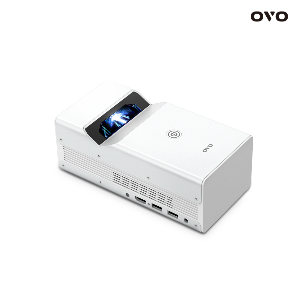 OVO 1080P超短焦智慧投影機Neo無框電視(KS1 時尚白 娛樂/教學/商用)