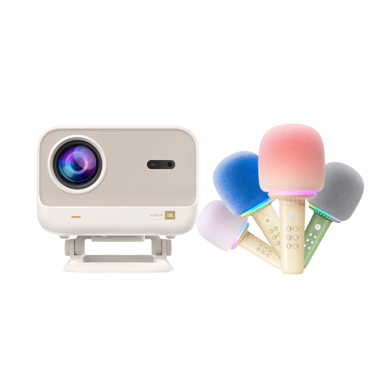 YABER 雅博 L2 Plus 迷你雲台智能投影機 +MUZEN貓王 棒棒糖 X1 一體K歌無線麥克風