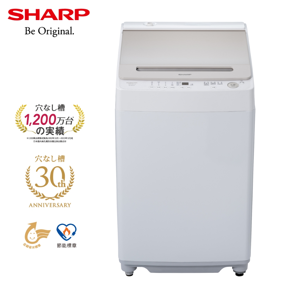 SHARP夏普 無孔槽變頻 12KG 直立洗衣機 ES-ASG12T