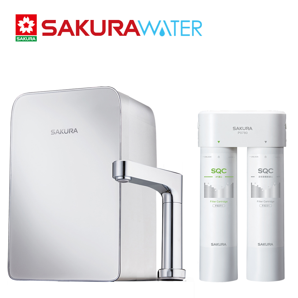 《SAKURA櫻花》下觸控式熱飲機(加熱器)+快捷高效淨水器(雙管除菌型) P0563+P0780