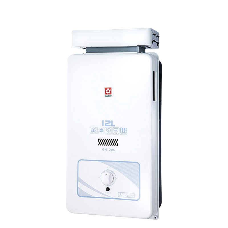 櫻花【GH1206 】12公升傳統水盤式瓦斯熱水器 液化瓦斯-LPG (全台基本安裝)