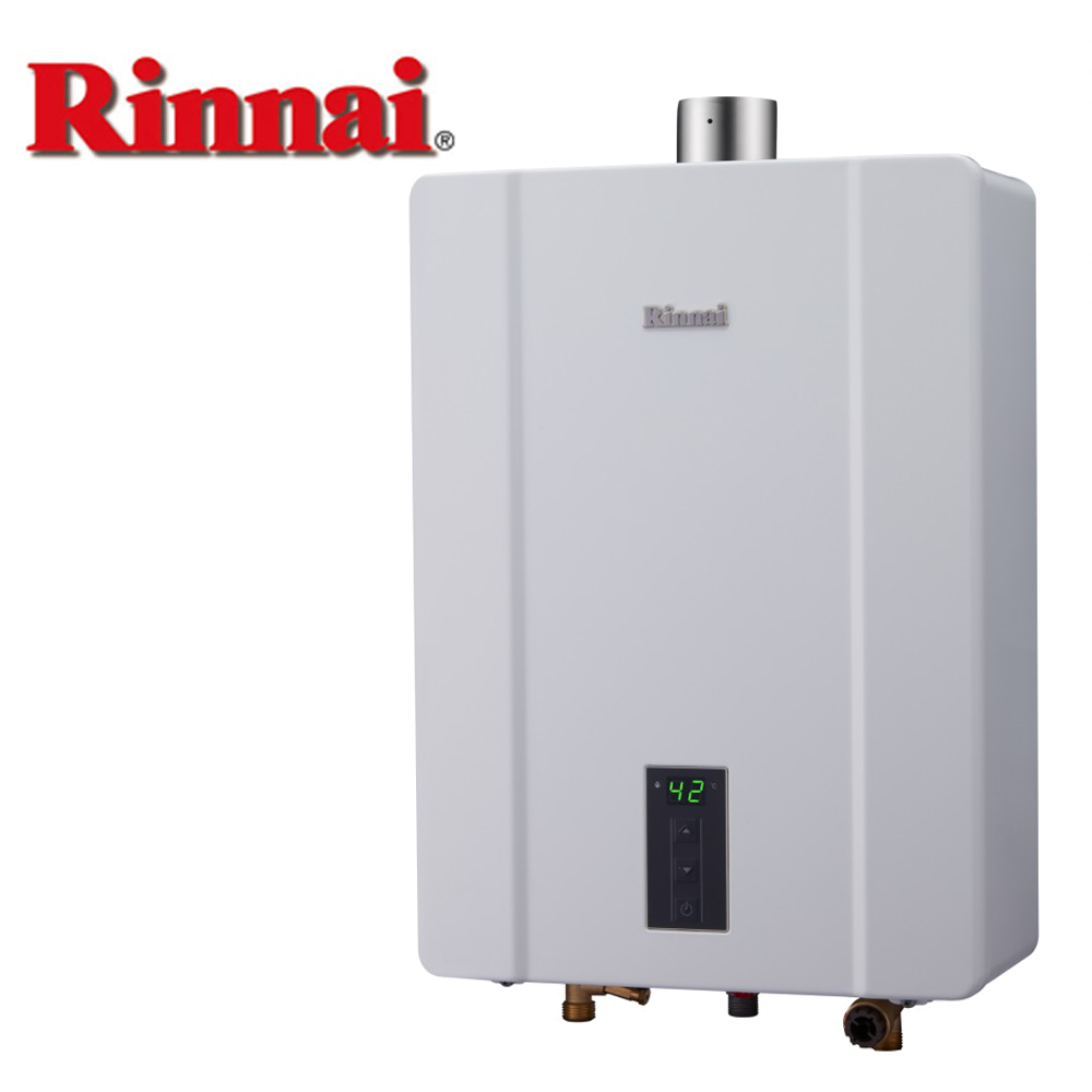 林內【RUA-C1600WF_NG1】屋內強制排氣型熱水器(16L)(三段火排)天然氣