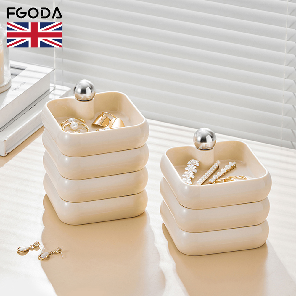 【英國FGODA】三層旋轉式飾品首飾收納盒