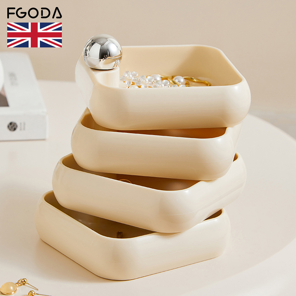 【英國FGODA】四層旋轉式飾品首飾收納盒