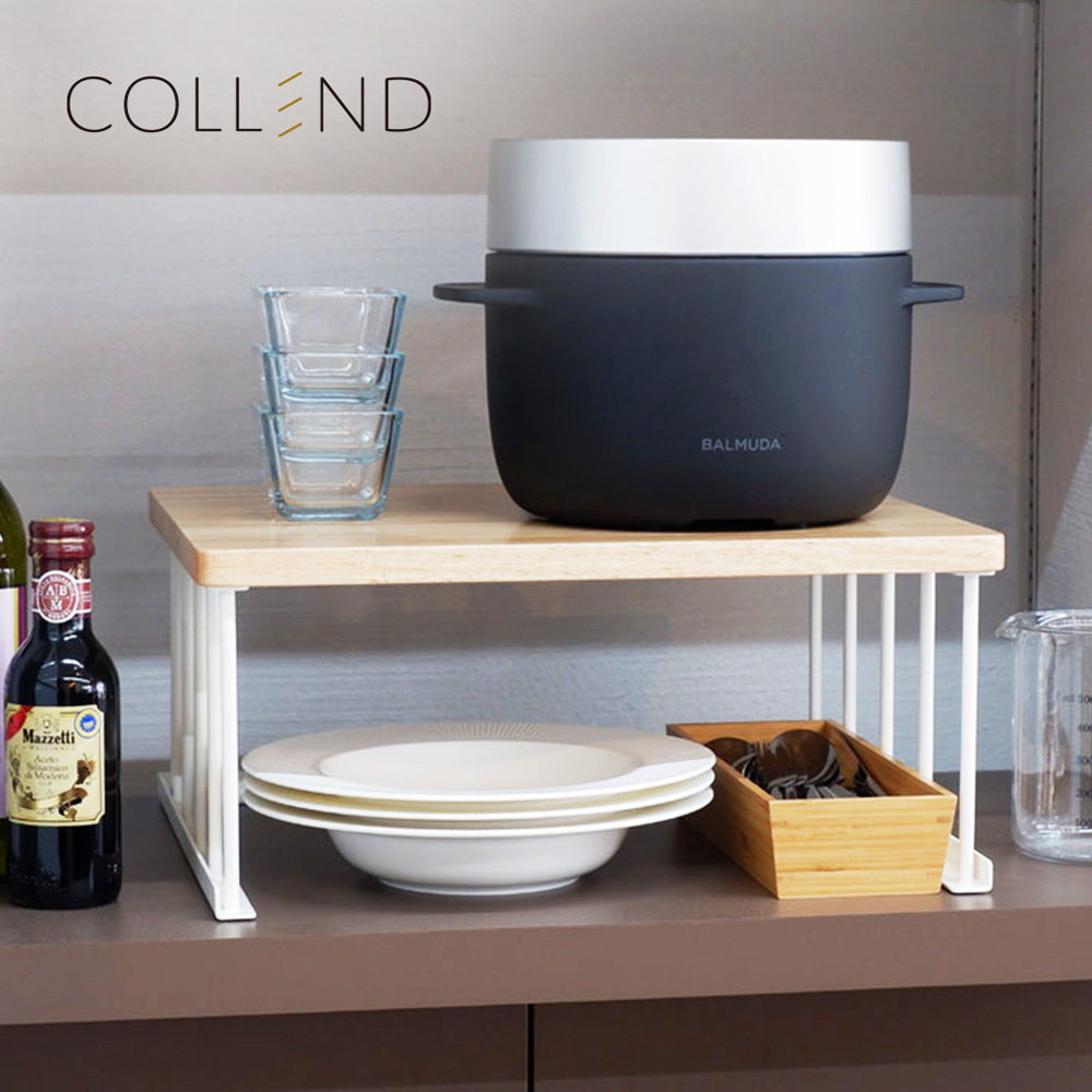 【日本COLLEND】HAK 實木鋼製廚房桌面分層置物架-DIY