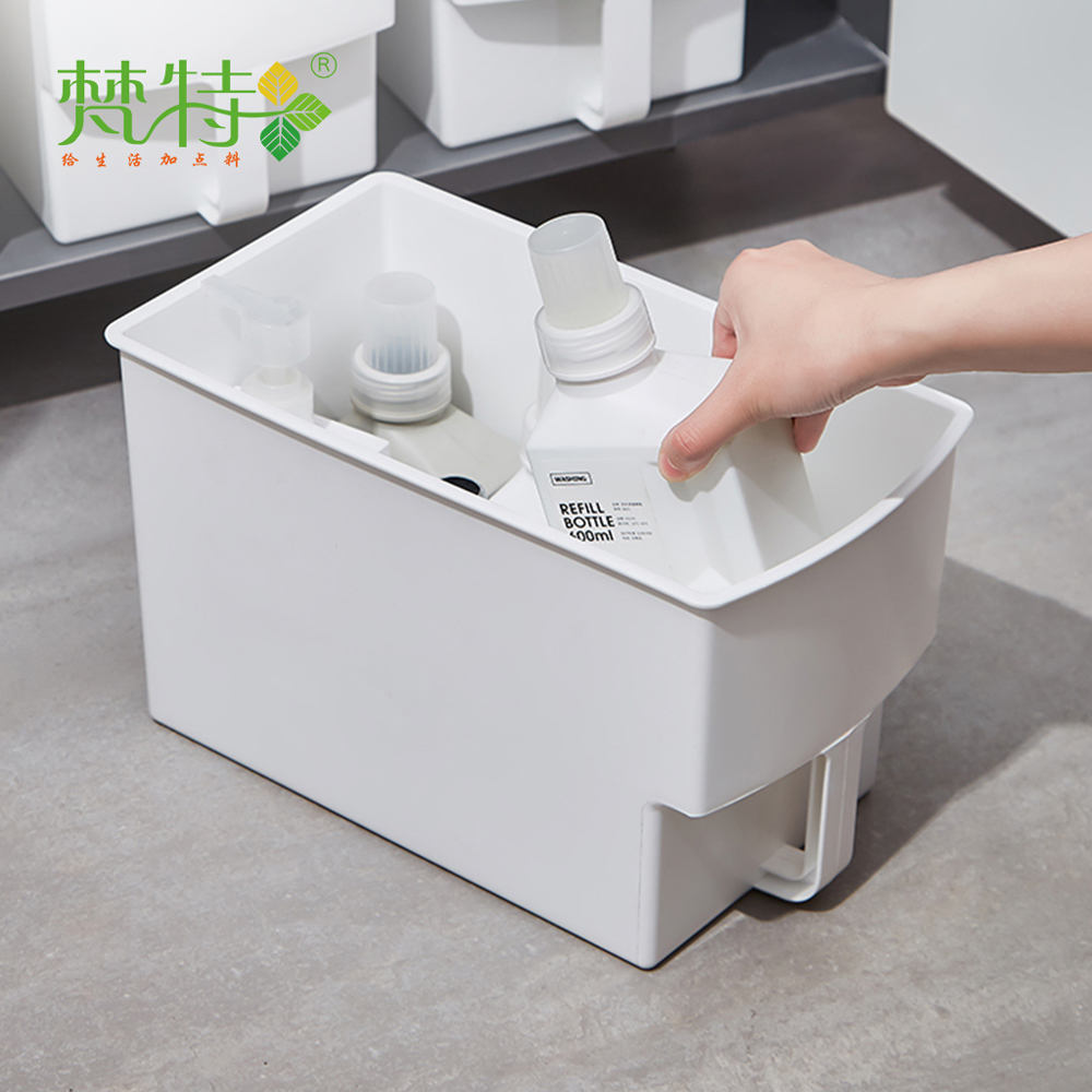 【梵特】高位層架/廚櫃用握柄式收納籃-3入