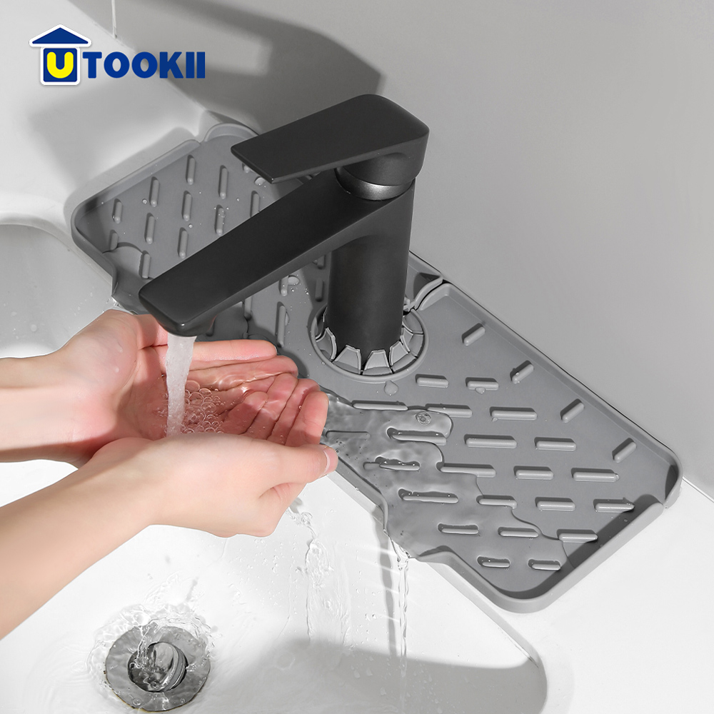 【UTOOKII】水龍頭瀝水置物矽膠墊-多色可選