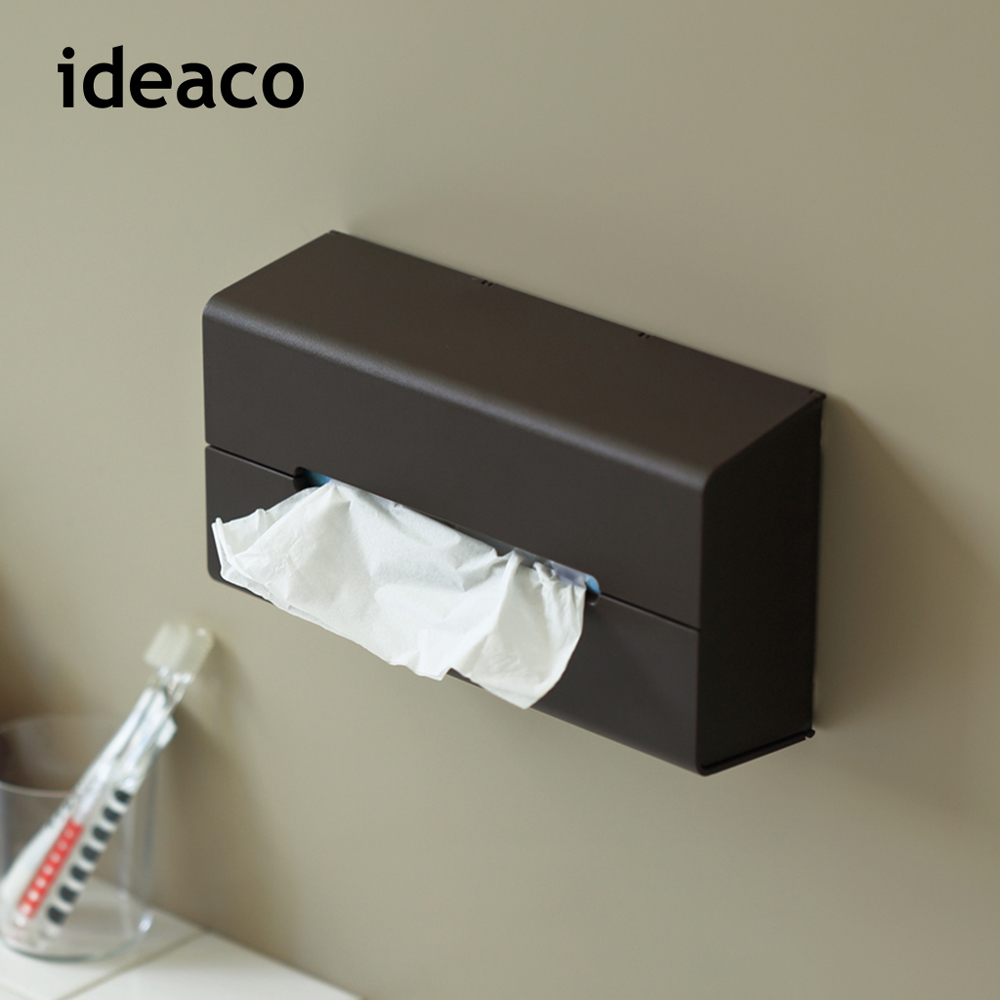 【日本ideaco】加深型ABS壁掛/桌上兩用面紙架-多色可選