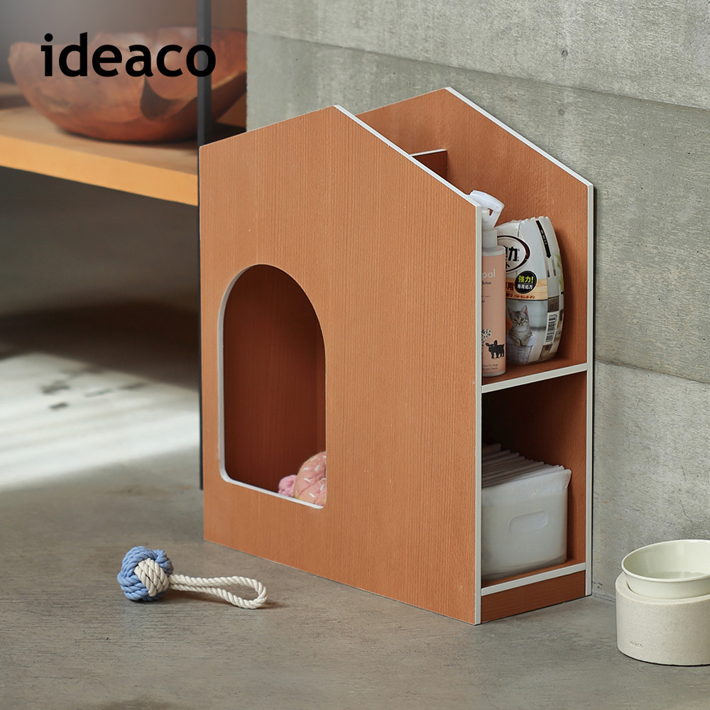 【日本ideaco】解構木板寵物玩具日用品收納小屋