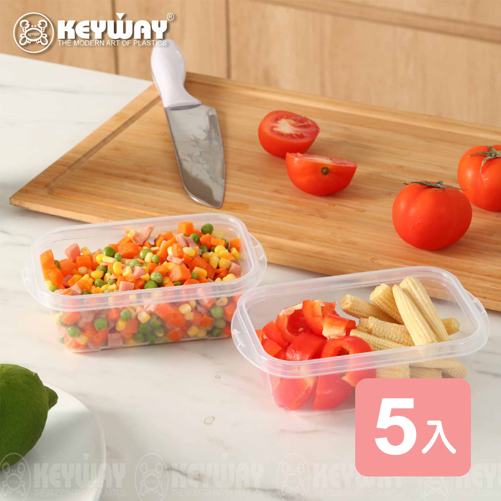 《真心良品》KEYWAY聯府賞味長形保鮮盒270ml-5入