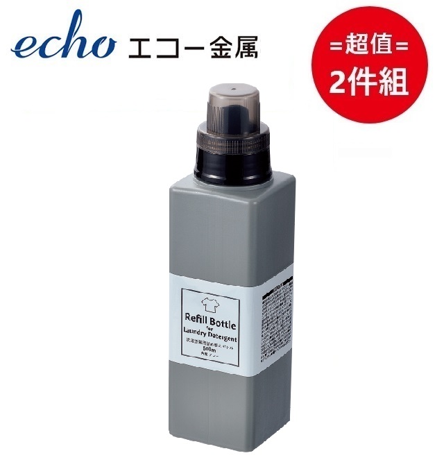 日本【ECHO】清潔劑分裝小瓶-方型600ml 超值兩件組