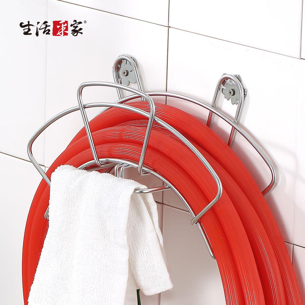 【生活採家】臺灣製SUS304水管掛勾抹布架#27246T