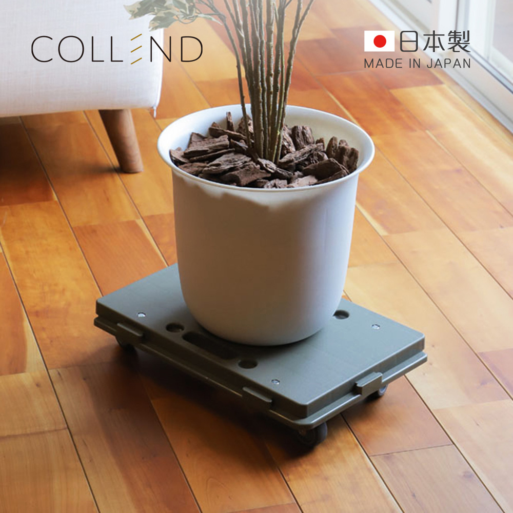 【日本COLLEND】日製置物用滑輪托盤架-多色可選