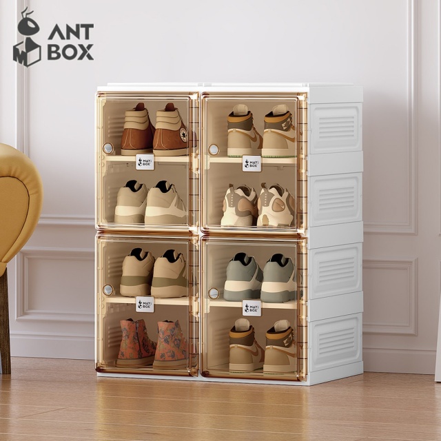 【ANTBOX 螞蟻盒子】免安裝折疊式鞋盒8格