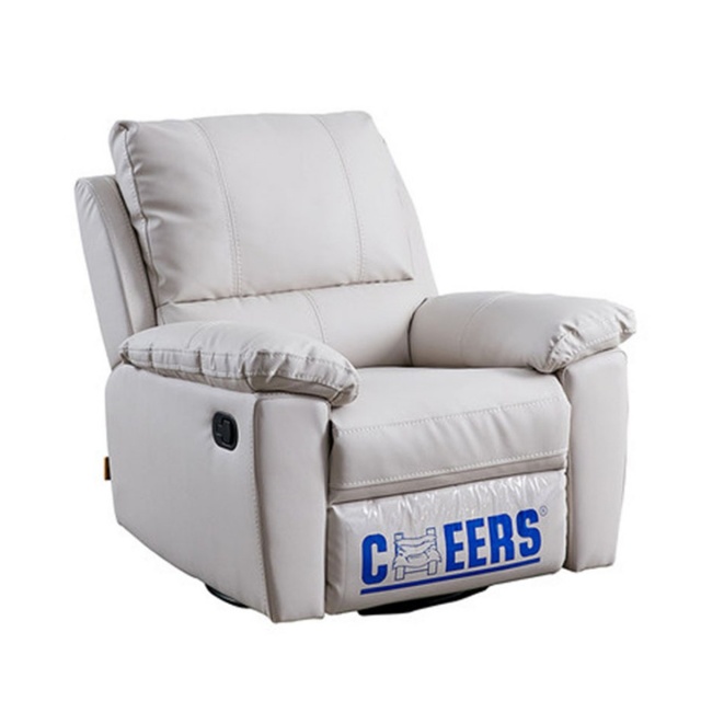 Cheers芝華仕頭等艙 科技布 手動搖椅可旋轉單人沙發 8908A 月光白