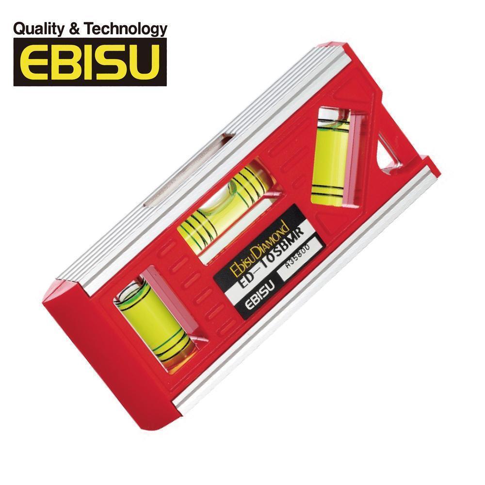 EBISU Mini系列-設備用精密三泡水平尺(附磁) ED-10SBMR