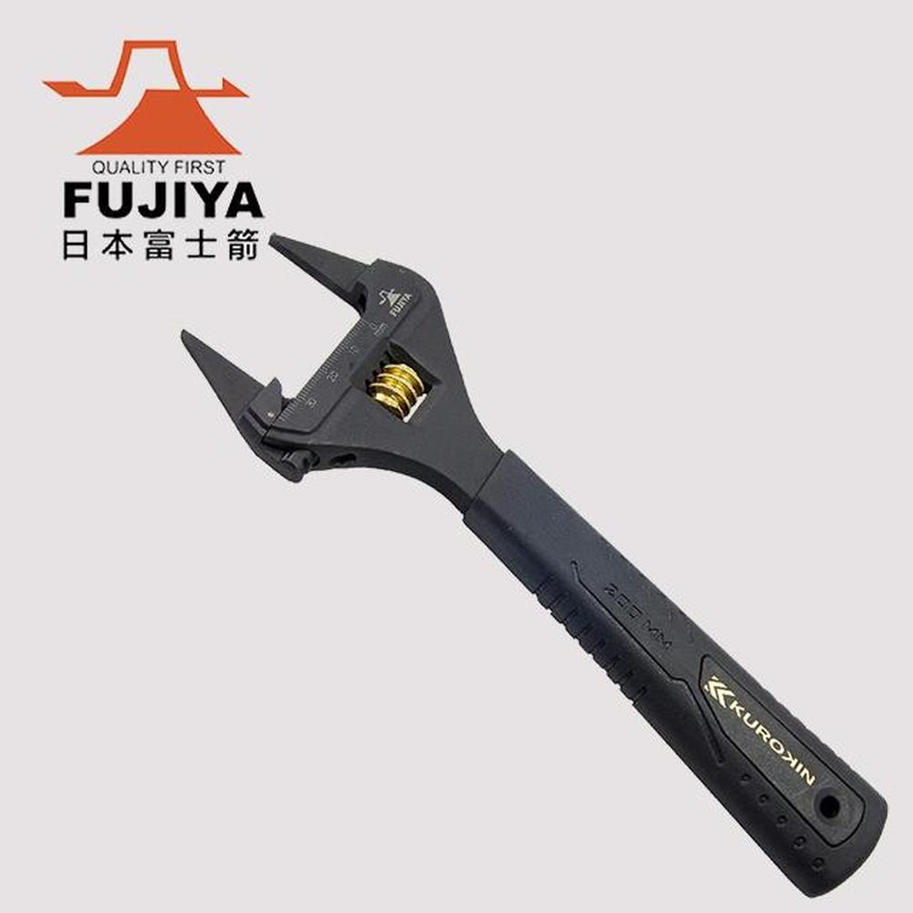 FUJIYA 富士箭 先端薄型活動板手-大開口38mm(黑金) FLT-38-BG